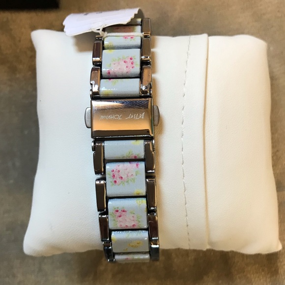 Betsey Johnson women’s watch NEW floral rhinestone - Picture 3 of 6